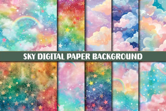 Download Sky Digital Paper Background - Premium Resources